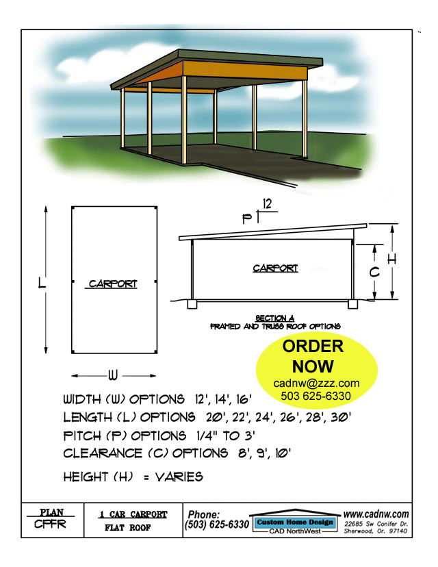 Carport Plans Flat Roof PDF Woodworking